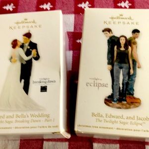 Hallmark Twilight Christmas Ornaments, pair of ornaments